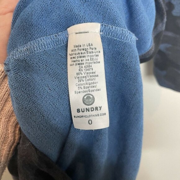 Sundry Blue Camo Sweatshirt Dress Size 0 XS - Picture 4 of 7